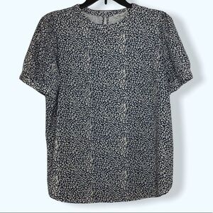 Eden Ruth Boutique Brand Patterned Short Sleeve Top Sz Lg